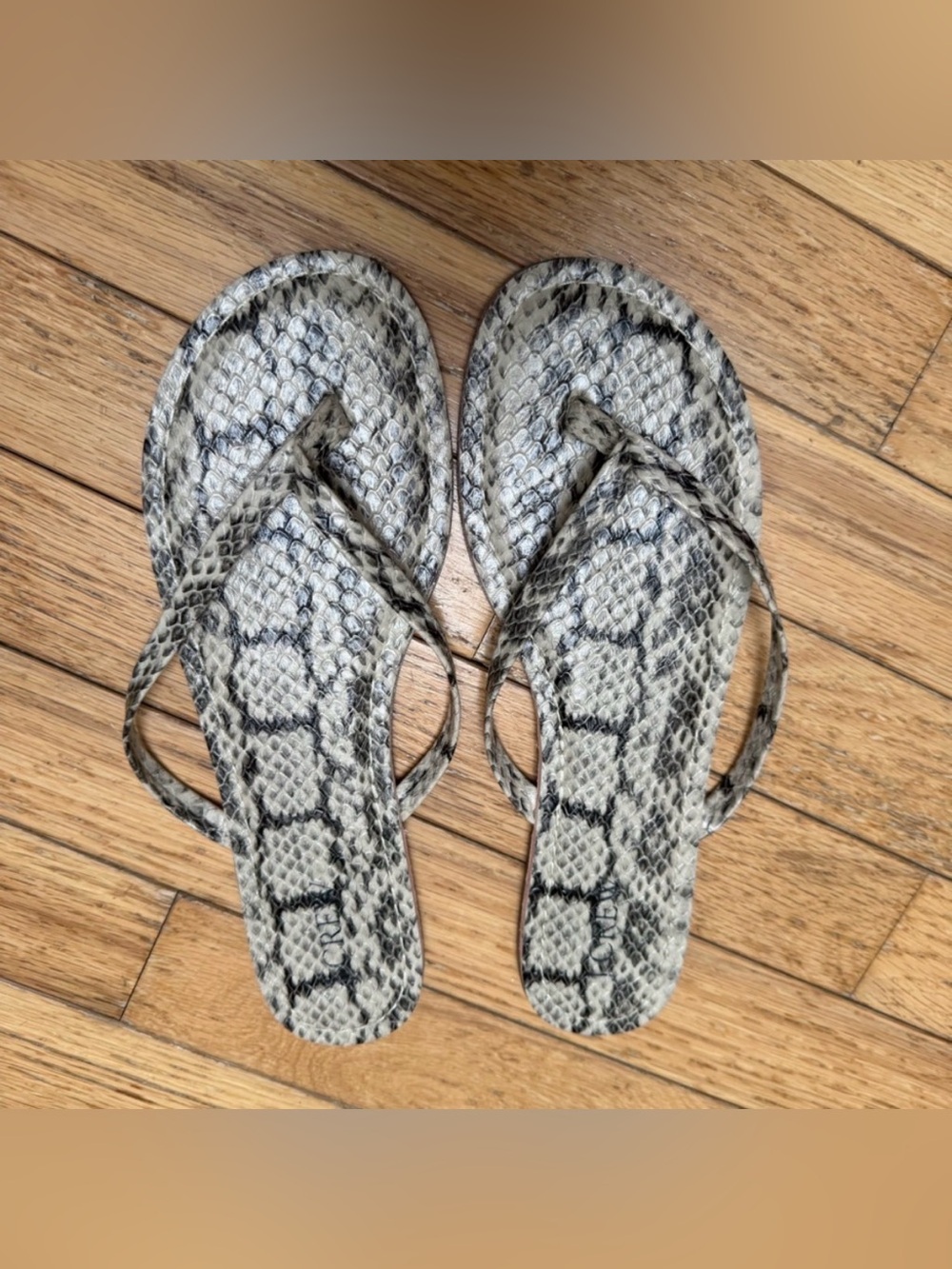 J.Crew Snake Print Sandals, size 8